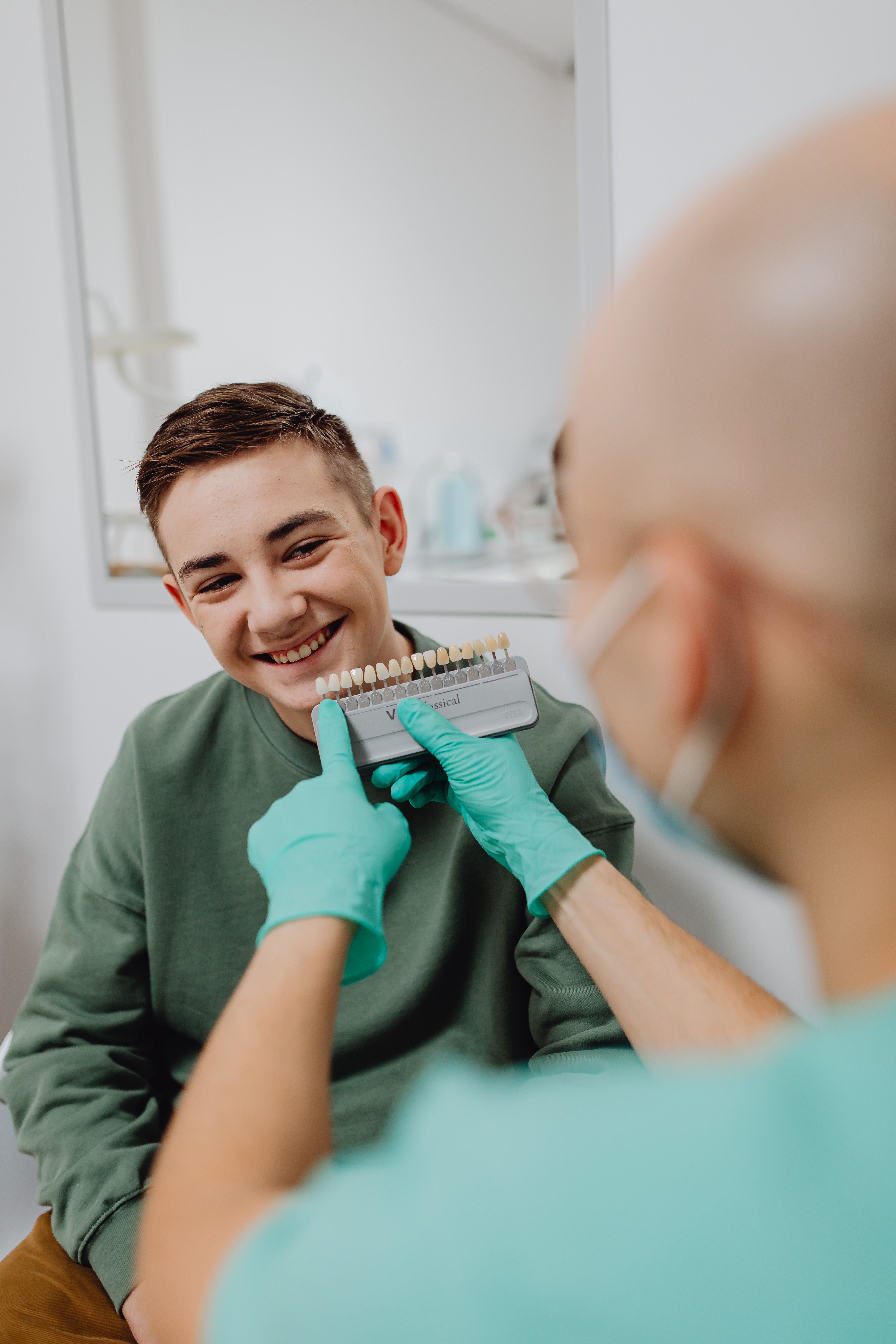 Modern dental office with patient chair and equipment