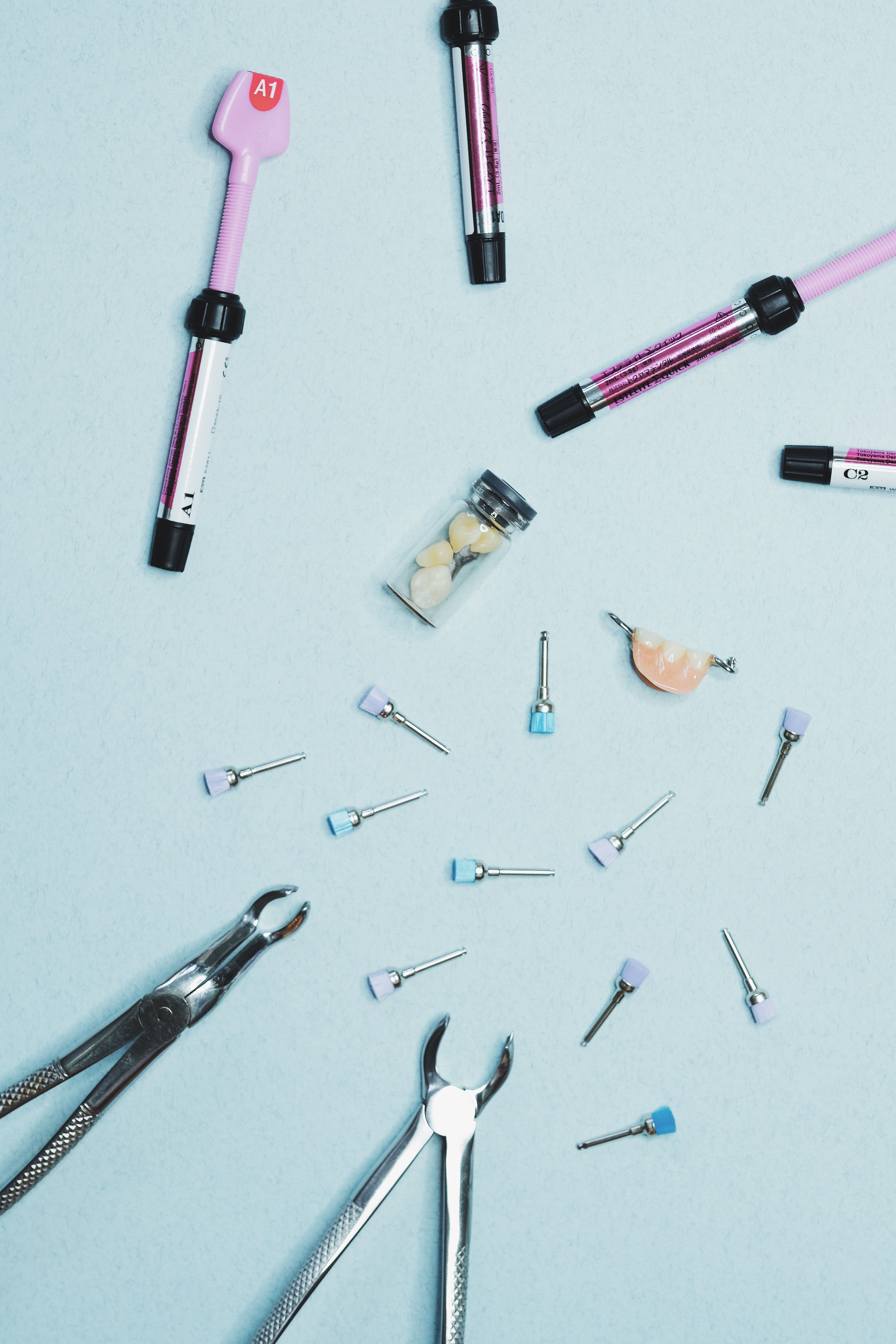 Dental sealant application on teeth